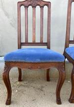Stoel (3) - Hout, Textiel - 3 stoelen Louis XV