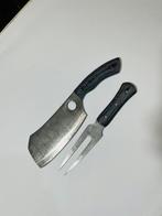 Keukenmes - Paar Japanse keukenbijl en vork (0074) -