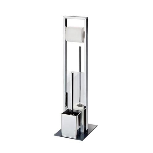 Toiletborstelhouder Set Allibert Verry Vrijstaand 24x70x18, Doe-het-zelf en Bouw, Sanitair, Bad, Nieuw, Chroom, Ophalen of Verzenden