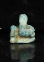 Oud-Egyptisch Faience Amulet of Nut als een zeug (Zonder