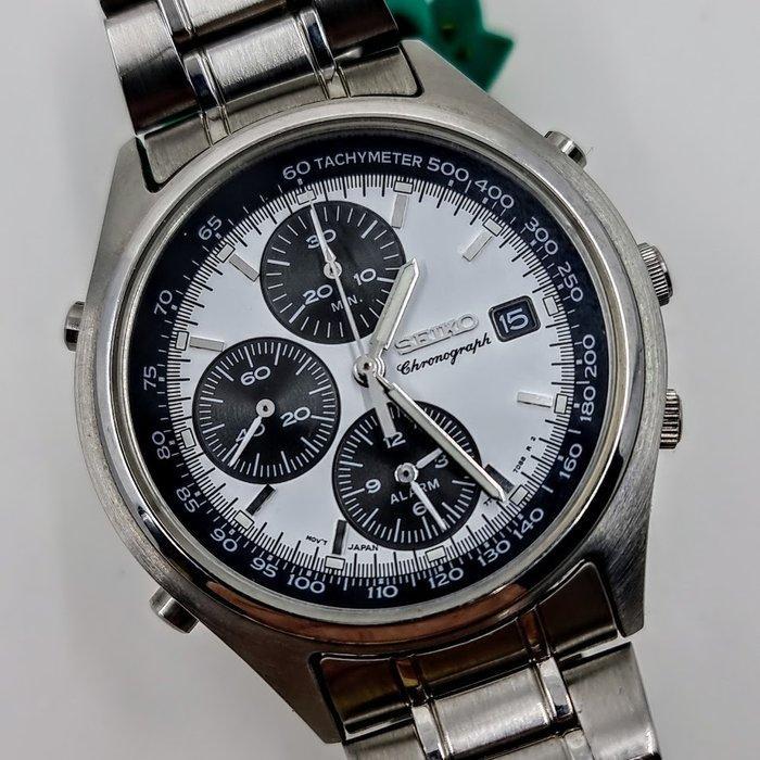 Seiko - “Panda” Chronograph Alarm (NOS) - SDW725P1 - Unisex, Handtassen en Accessoires, Horloges | Heren