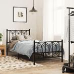 vidaXL Bedframe met hoofd- en voeteneinde metaal zwart, Huis en Inrichting, Slaapkamer | Bedden, Verzenden, Nieuw