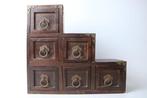 Vintage Japanse houten ladekast - geen minimumprijs - Hout -, Antiek en Kunst