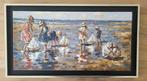 Francis Cristaux (1950) - Weekend à la mer, Antiek en Kunst, Kunst | Schilderijen | Klassiek