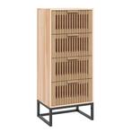 Hoge Kast Bewerkt Hout | Retour Deal | Ideaal voor Badkam..., Huis en Inrichting, Kasten | Overige, Verzenden, Nieuw