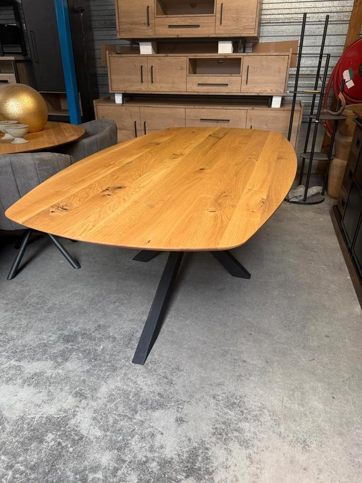 Glasgow eettafel Deens ovaal, naturel (nieuw, outlet), Huis en Inrichting, Tafels | Eettafels, Nieuw, Eikenhout, Metaal