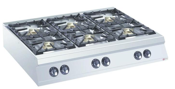 Gasfornuis | 6 Branders | Top | 2x 10kW + 4x 6kW |, Zakelijke goederen, Horeca | Keukenapparatuur, Nieuw in verpakking, Verzenden