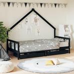 vidaXL Kinderbedframe met lades 90x200 cm massief grenenhout, Kinderen en Baby's, Verzenden, Nieuw