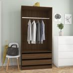 vidaXL Kledingkast 100x50x200 cm bewerkt hout bruin, Verzenden, Nieuw