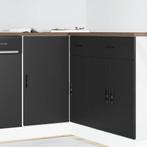 vidaXL Keuken onderkast Lyon bewerkt hout zwart, Verzenden, Nieuw