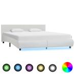 vidaXL Bedframe met LED kunstleer wit 180x200 cm, Huis en Inrichting, Slaapkamer | Bedden, Verzenden, Nieuw