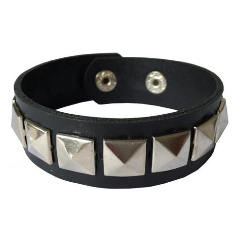 Fako Bijoux® - Armband - Studs - Piramide - Zwart, Handtassen en Accessoires, Armbanden, Verzenden