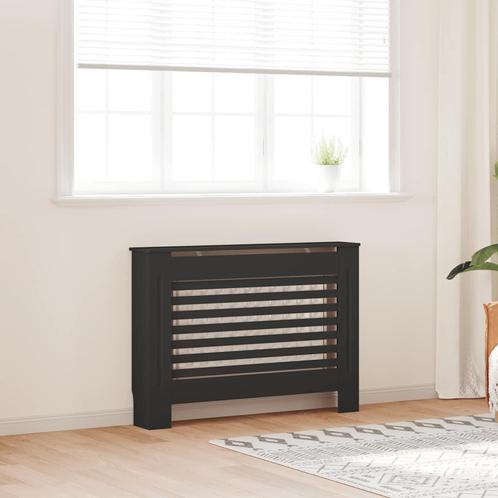 vidaXL Radiatorombouw 112x19x81,5 cm MDF zwart, Doe-het-zelf en Bouw, Verwarming en Radiatoren, Nieuw, Verzenden