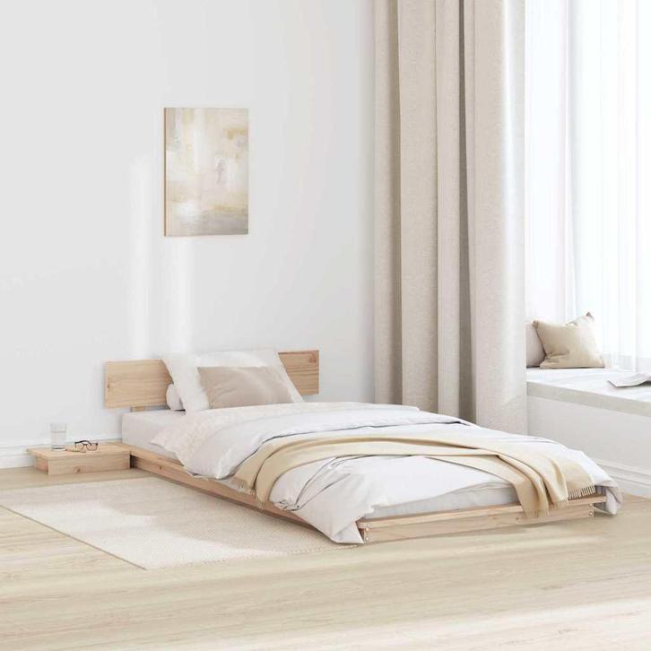 vidaXL Bedframe Bruin 100 x 200 cm Hout, Huis en Inrichting, Slaapkamer | Bedden, Nieuw, Verzenden