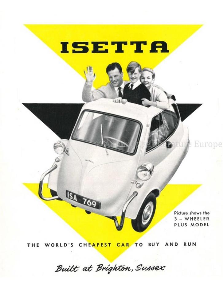 1957 BMW ISETTA BROCHURE ENGELS, Boeken, Auto's | Folders en Tijdschriften