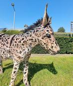 Large donkey flower basket - Beeldje - Ezel - IJzer