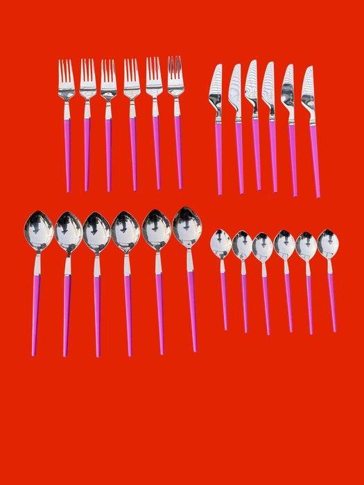 PINTI - Bestekset voor 6 personen (24) - Staal, inox,, Antiek en Kunst, Antiek | Meubels | Tafels