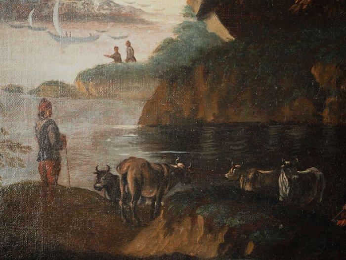 Joseph Vernet (1714-1789), suiveur de - Bergers dans un, Antiquités & Art, Art | Peinture | Classique