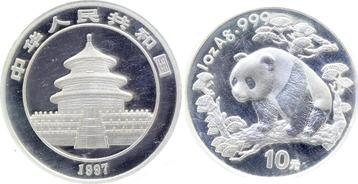China Panda 10 Yuan1997 Proof Silver in Originalkapsel en..., Verzenden