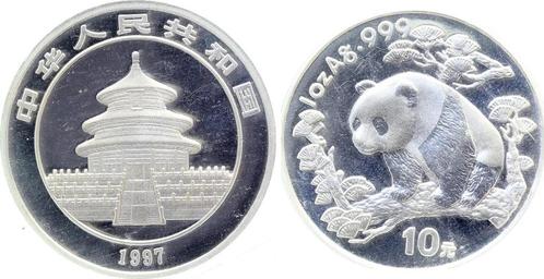 China Panda 10 Yuan1997 Proof Silver in Originalkapsel en..., Postzegels en Munten, Munten | Amerika, Verzenden
