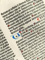 Nicolaus de Lyra - Sheet from Incunable Biblia latina (