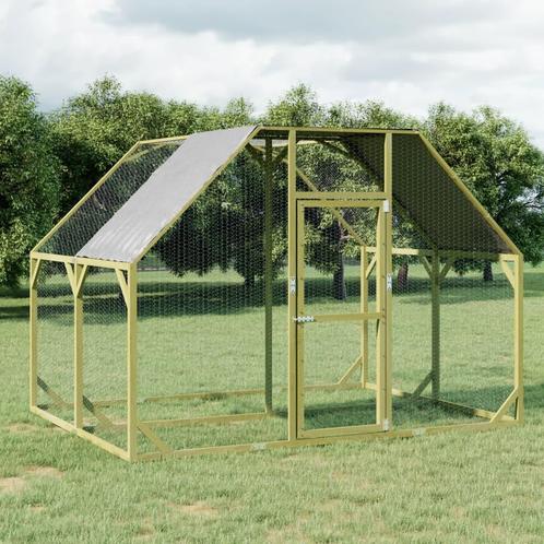 vidaXL Kippenhok 268x200x190 cm geïmpregneerd massief, Dieren en Toebehoren, Knaagdieren en Konijnen | Hokken en Kooien, Nieuw