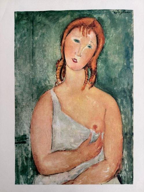 Modigliani Amedeo (1884 - 1920) (Daprés ) - Nu assis à la, Antiek en Kunst, Antiek | Overige Antiek