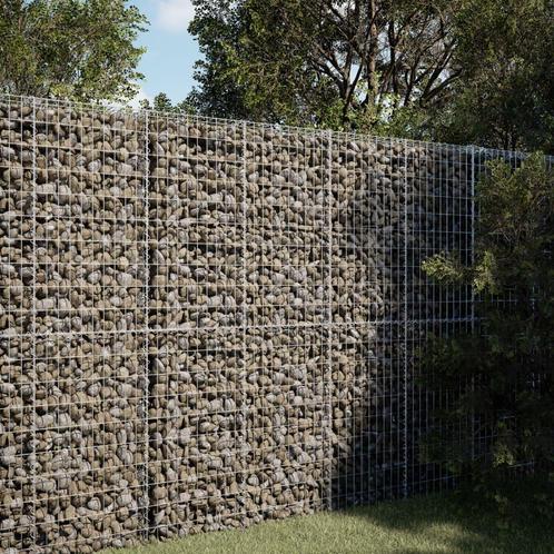 vidaXL Schanskorf 100x100x200 cm gegalvaniseerd ijzer, Tuin en Terras, Bloempotten, Nieuw, Verzenden