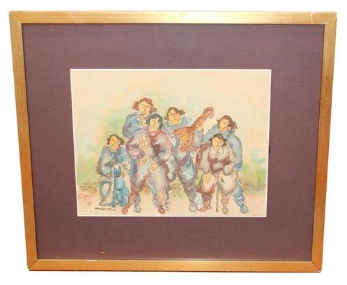 Gabriel Mestre Oliver (1949) - La banda - NO RESERVE, Antiek en Kunst, Kunst | Schilderijen | Klassiek