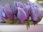 Roosjes 5-6cm. zijde best quality purple 2 tone10 st roos, Nieuw