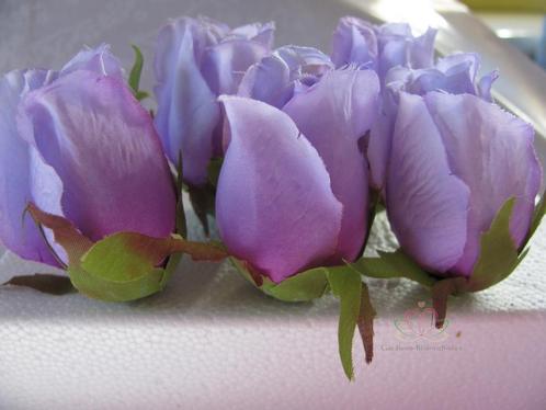 Roosjes 5-6cm. zijde best quality purple 2 tone10 st roos, Huis en Inrichting, Woonaccessoires | Kunstplanten en Kunstbloemen