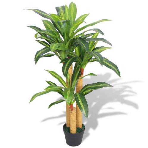 vidaXL Plante artificielle avec pot Dracaena 100 cm Vert, Huis en Inrichting, Woonaccessoires | Kunstplanten en Kunstbloemen, Verzenden