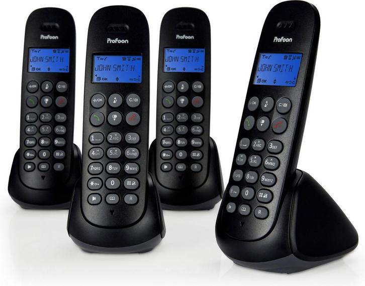 Profoon PDX5530 - DECT telefoon met antwoordapparaat en 4 ha, Télécoms, Téléphones fixes | Combinés & sans fil, Envoi