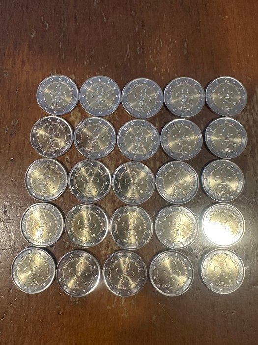 Portugal. 2 Euro 2025 Escoteiros (25 moedas) (Zonder, Postzegels en Munten, Munten | Europa | Euromunten