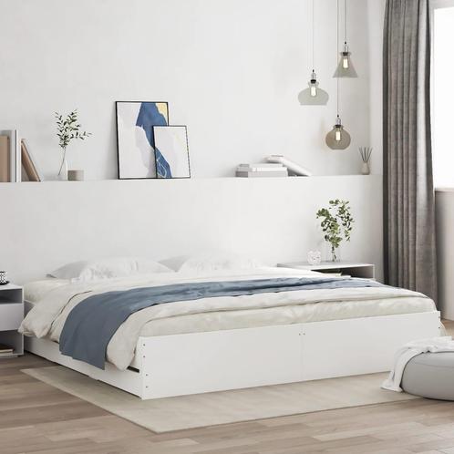 vidaXL Bedframe met lades bewerkt hout wit 160x200 cm, Huis en Inrichting, Slaapkamer | Bedden, Nieuw, Verzenden