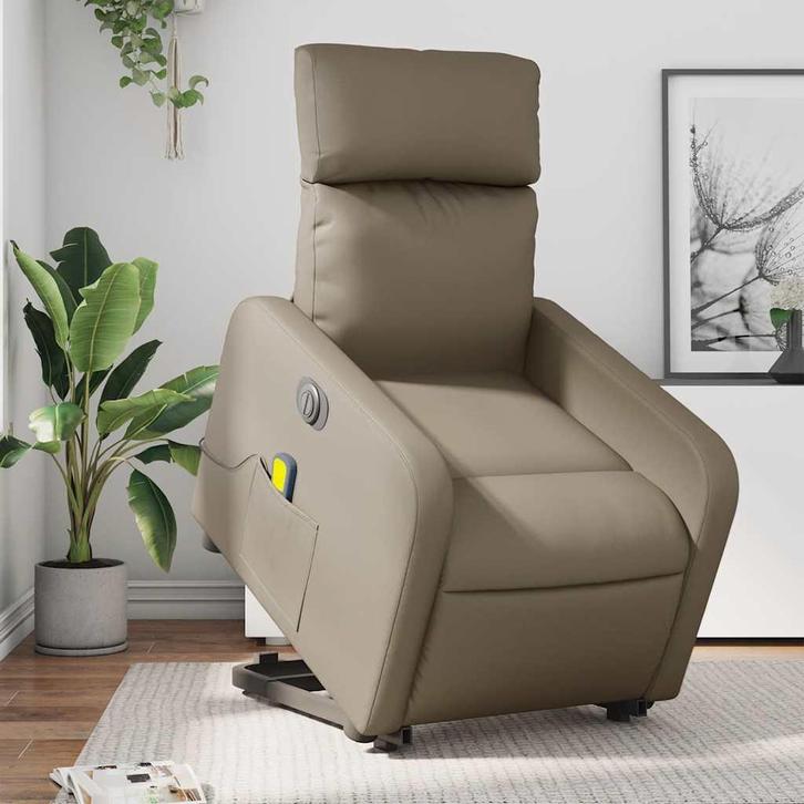 vidaXL Sta-op-massagestoel elektrisch kunstleer, Huis en Inrichting, Fauteuils, Nieuw, Verzenden