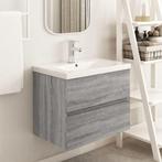 vidaXL Wastafelkast 60x38,5x45 cm bewerkt hout grijs sonoma, Huis en Inrichting, Verzenden, Nieuw