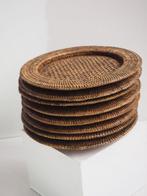 Schotel (8) - Rattan - Vintage set onderbordjes