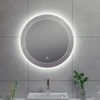 Badkamerspiegel Wiesbaden Deco Rond met LED Verlichting, Doe-het-zelf en Bouw, Ophalen of Verzenden, Nieuw, Bad