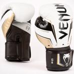 Venum Elite Evo Kickboks Bokshandschoenen Wit Goud, Verzenden, Nieuw, Bokshandschoenen