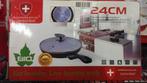 Schweizer Kuche Koekenpan 24cm Zwart, Huis en Inrichting, Keuken | Potten en Pannen, Ophalen of Verzenden, Nieuw