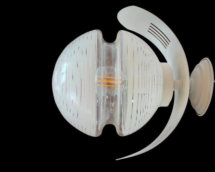 Wandlamp (2) - metal lacado, cristal, Antiek en Kunst, Antiek | Verlichting