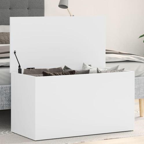 vidaXL Opbergkist 84x42x46 cm bewerkt hout wit, Huis en Inrichting, Kasten | Overige, Nieuw, Verzenden