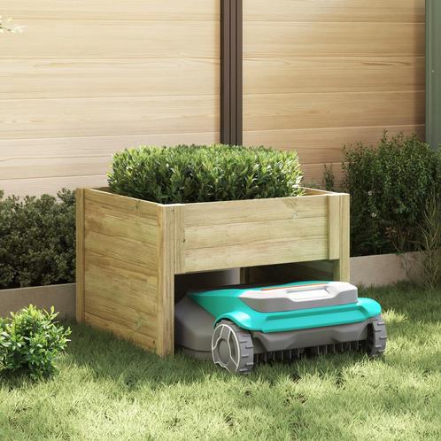 vidaXL Robotmaaiergarage met plantenbak in geïmpregneerd, Tuin en Terras, Tuinhuizen, Nieuw, Verzenden