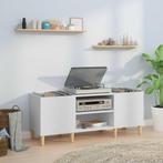 vidaXL Platenkast 121x38x48 cm bewerkt hout wit, Huis en Inrichting, Verzenden, Nieuw