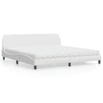 vidaXL Bed met matras kunstleer wit 200x200 cm, Huis en Inrichting, Slaapkamer | Bedden, Verzenden, Nieuw