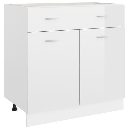 Hoogglans Witte Onderkast Lyon | Retour Deal | Badkamerkast?, Huis en Inrichting, Keuken | Keukenelementen, 25 tot 50 cm, Wit