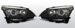 Koplampen Angel Eyes |BMW 5-Series E60/E61 2003-2004 | zwart, Auto-onderdelen, Verzenden, Nieuw, BMW