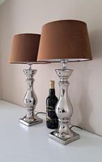 Tafellamp (2) - Verchroomd keramiek - Hoog 57 cm!