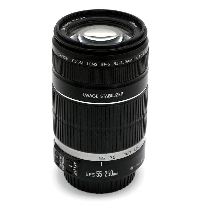 Canon EF-S 55-250mm F/4-5.6 IS Telelens met filter en Canon, Audio, Tv en Foto, Fotocamera's Digitaal
